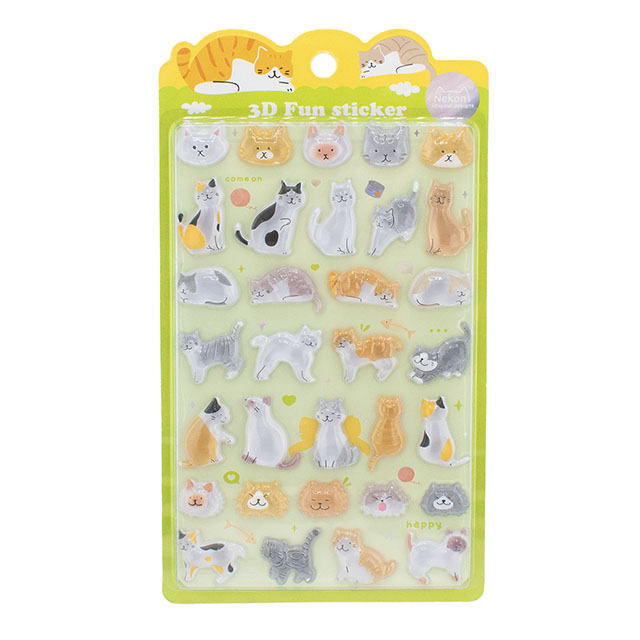 シール Nekoni 3D Fun ステッカー(axl-25-50755) 51429.ねこ 14Yy88_