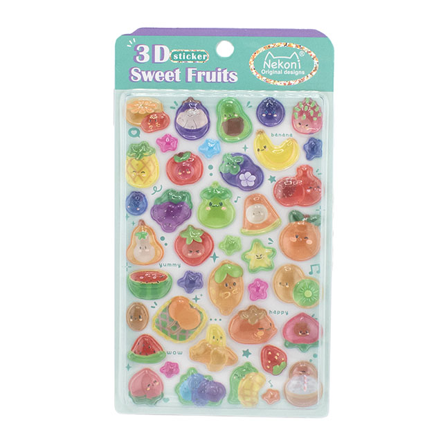 シール Nekoni 3D ステッカー（axl-25-50755） 51367.スウィートフルーツ 14Yy88_
