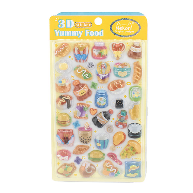 シール Nekoni 3D ステッカー（axl-25-50755） 51368.ヤミー・フード 14Yy88_