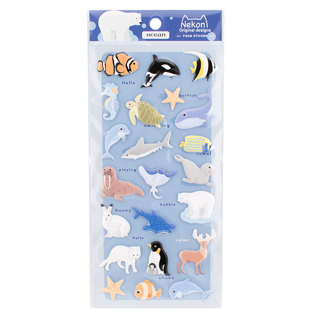 シール Nekoni ステッカー(axl-25-50757) 51311.オーシャン 14Yy88_