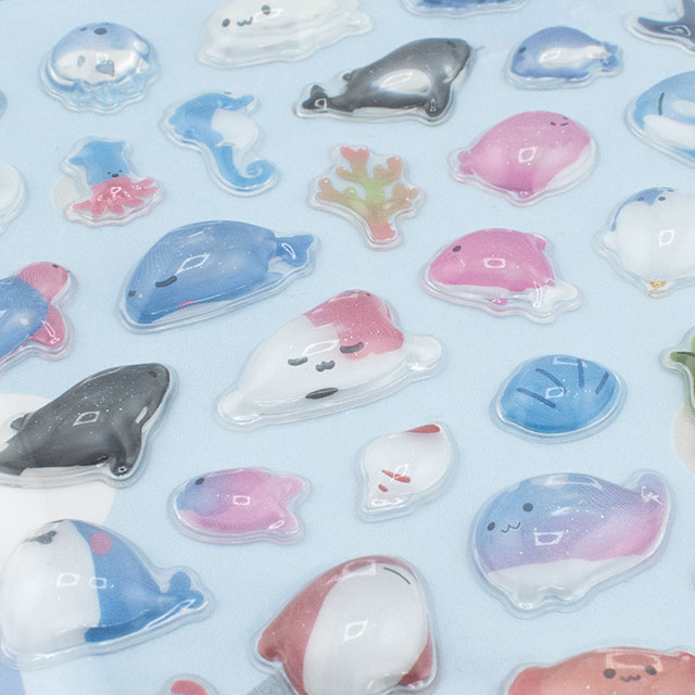 シール 3D Relief Fun ステッカー(axl-25-50768) 90-4.海のいきもの 14Yy88_
