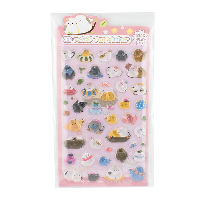 シール 3D Relief Fun ステッカー(axl-25-50768) 90-5.小鳥たち 14Yy88_