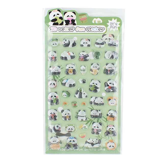 シール 3D Relief Fun ステッカー(axl-25-50768) 90-6.パンダ 14Yy88_