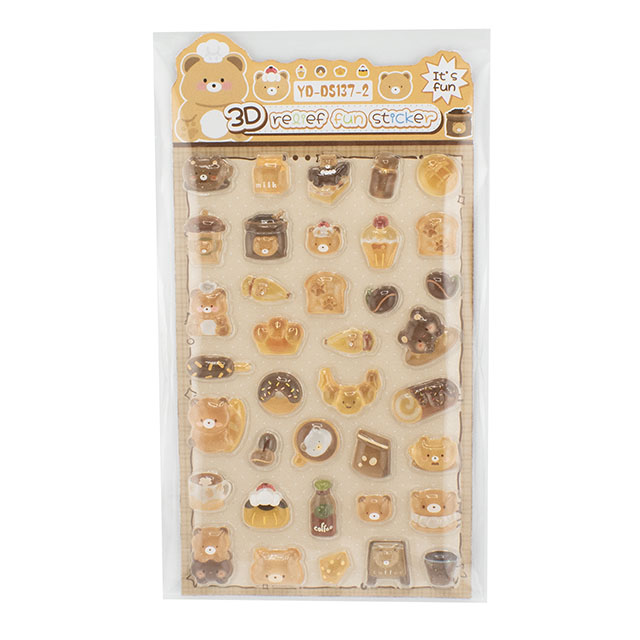 シール 3D Relief Fun ステッカー(axl-25-50768) 137-2.パンベア 14Yy88_