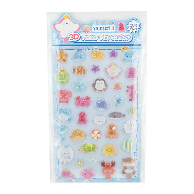 シール 3D Relief Fun ステッカー(axl-25-50768) 137-3.アンダーウォーターワールド 14Yy88_
