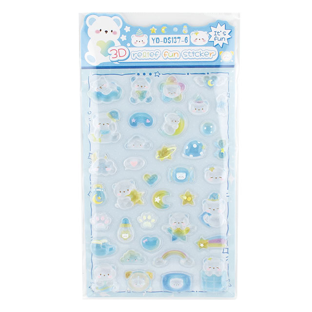 シール 3D Relief Fun ステッカー(axl-25-50768) 137-6.ホッキョクグマ 14Yy88_