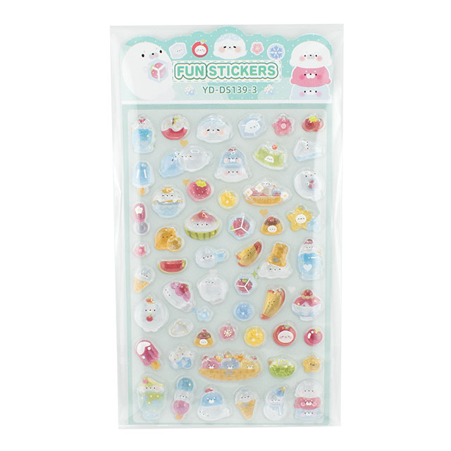 シール Fun ステッカー(axl-25-50768) 139-3.かき氷アザラシ 14Yy88_