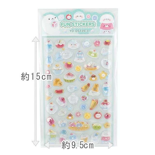 シール Fun ステッカー(axl-25-50768) 139-3.かき氷アザラシ 14Yy88_