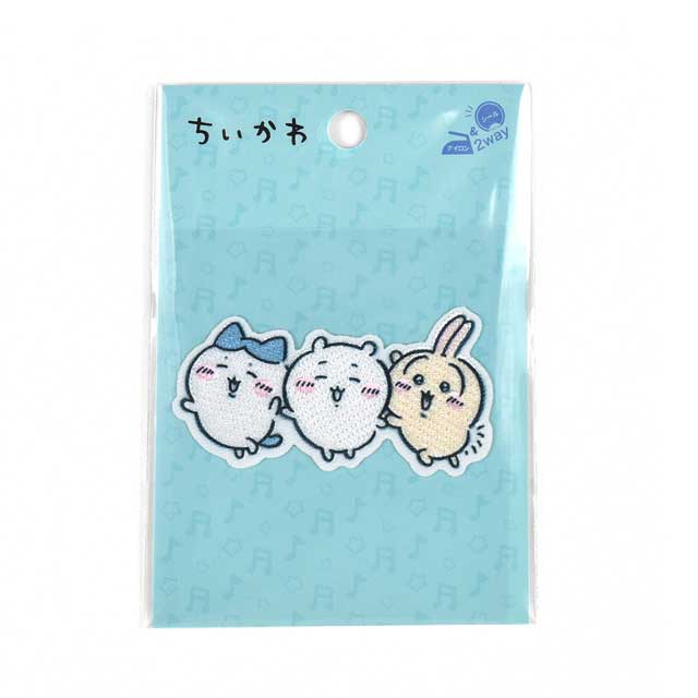 ワッペン ちいかわ ワッペン（GW-2006） ちいかわとハチワレとうさぎ 08Bf99_