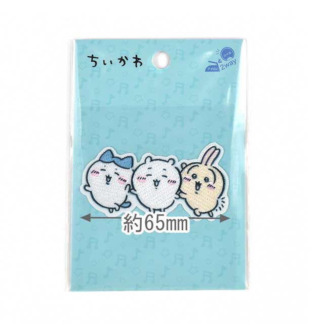 ワッペン ちいかわ ワッペン(GW-2006) ちいかわとハチワレとうさぎ 08Bf99_