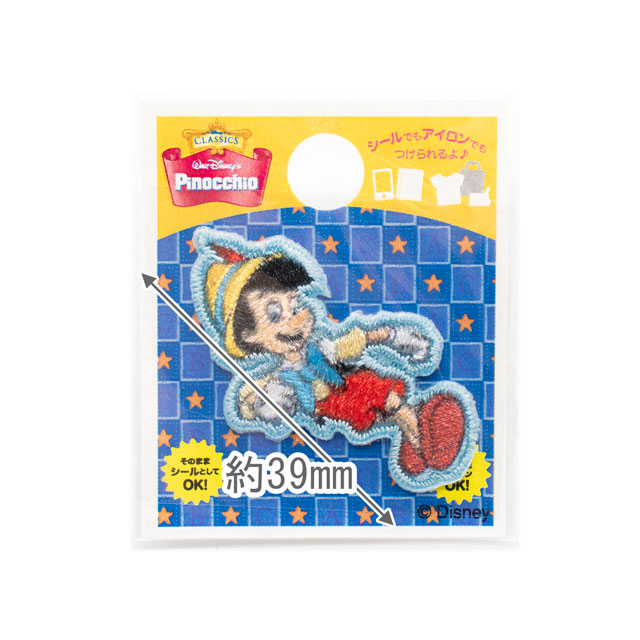 ワッペン Disney ミニワッペン(D01Y0738) ピノキオ 08Bf99_