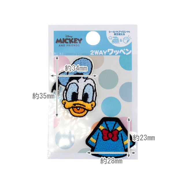 ワッペン ディズニー ドナルドダック フェイス&セーラー(D01Y2937) 08Bf99_