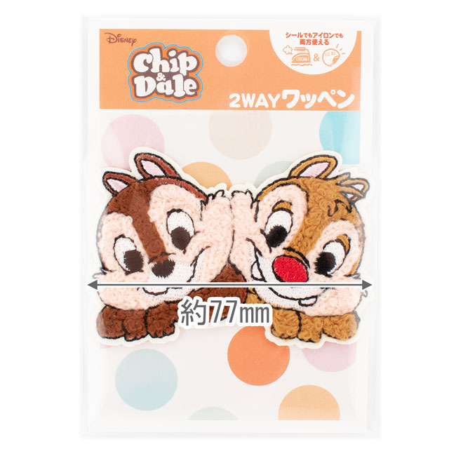 ワッペン Disney サガラワッペン(D01Y2938) チップとデール 大 08Bf99_