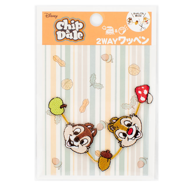 ワッペン Disney（D01Y2939） チップとデール ライン 大 08Bf99_