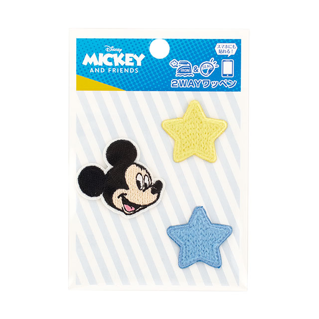 ワッペン ミッキーマウス（D01Y3582） ミッキーと星のセット 08Bf99_