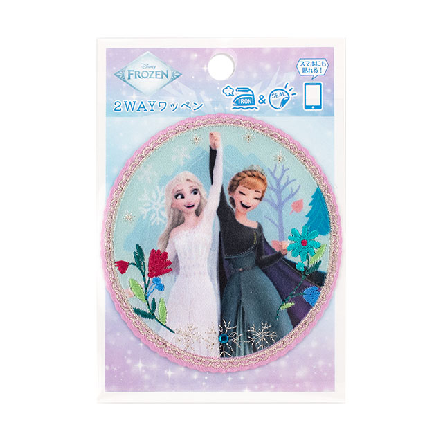 ワッペン アナと雪の女王（D01Y3595） ガッツポーズ 08Bf99_