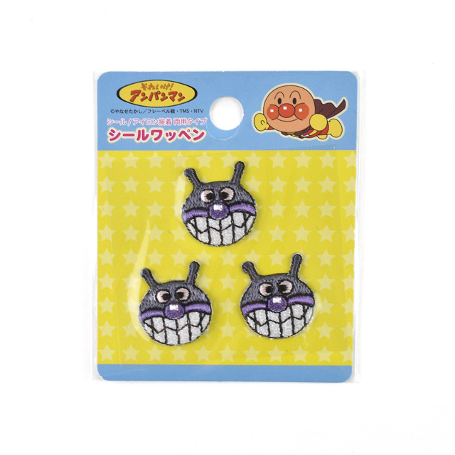 ワッペン それいけ!アンパンマン (APP006)ばいきんまん プチシールワッペン 08Bf99_