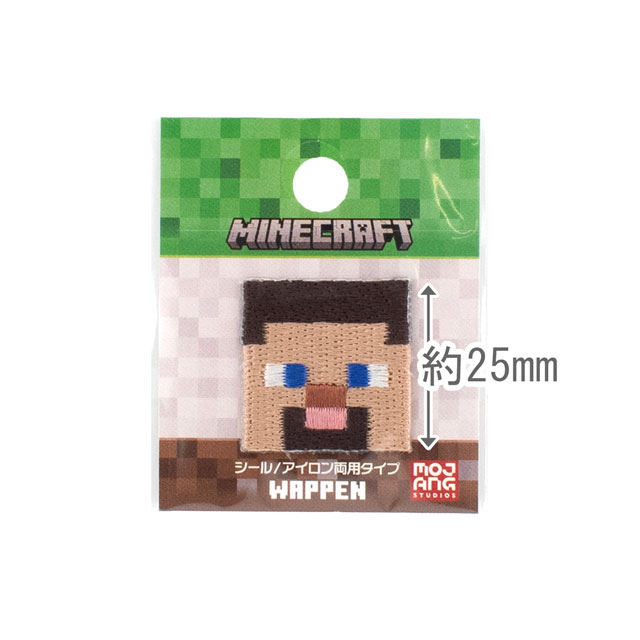 ワッペン マインクラフト シールワッペン小(MYS002) STEVE スティーブ 08Bf99_