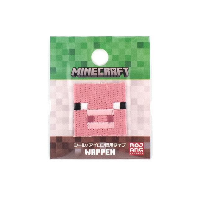 ワッペン マインクラフト シールワッペン小（MYS005） PIG ブタ 08Bf99_
