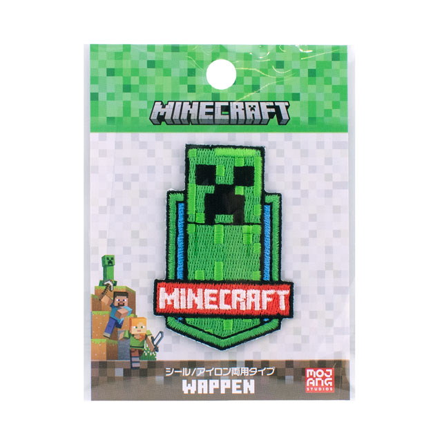 ワッペン マインクラフト シールワッペン大（MYW004） CREEPER クリーパー 08Bf99_