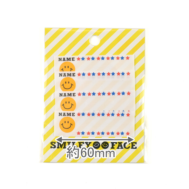 ネームラベル スマイリーフェイス (SMI-05)ネームラベルSS スター 99Zz99_