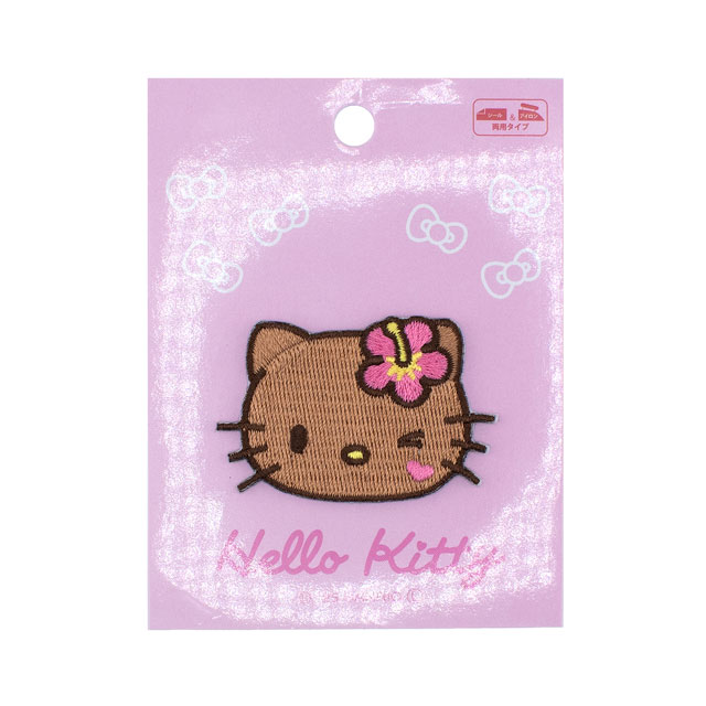 ワッペン ハローキティ フェイス シールワッペン大（RIO-3211） 日焼け 08Bf99_