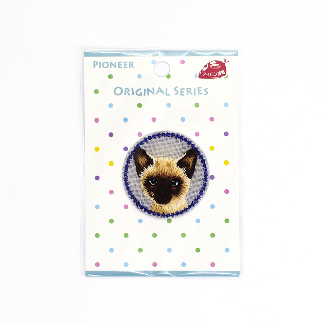 ワッペン Emily・エミリー アニマルワッペン（ORG350-23149） アイロン接着ワッペン シャム 08Bf99_