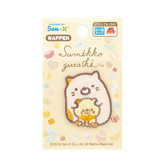 ワッペン すみっコぐらし しろくまのてづくりぬいぐるみ(PSU350) PSU104.ねこ 08Bf99_