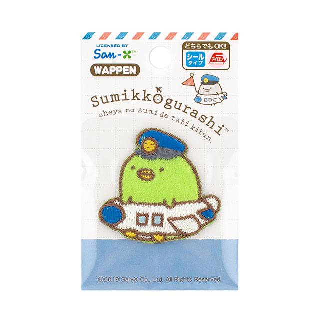 ワッペン すみっコぐらし おへやのすみでたびきぶん(PSU350) PSU107.ぺんぎん? 08Bf99_