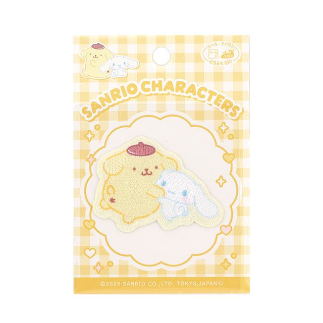 ワッペン サンリオキャラクターズ Happy Friendships(SCW601) SCW77.ポムポムプリン・シナモロール 08Bf99_