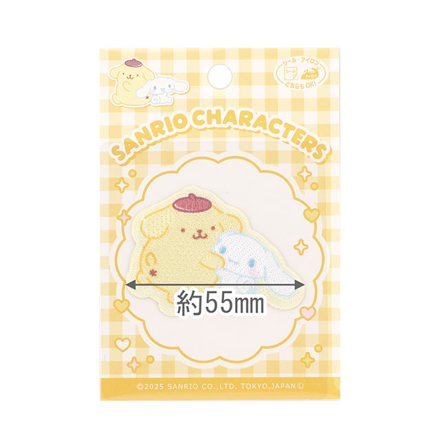 ワッペン サンリオキャラクターズ Happy Friendships(SCW601) SCW77.ポムポムプリン・シナモロール 08Bf99_