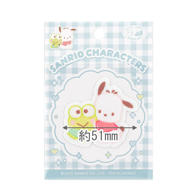 ワッペン サンリオキャラクターズ Happy Friendships(SCW601) SCW78.けろけろけろっぴ・ポチャッコ 08Bf99_