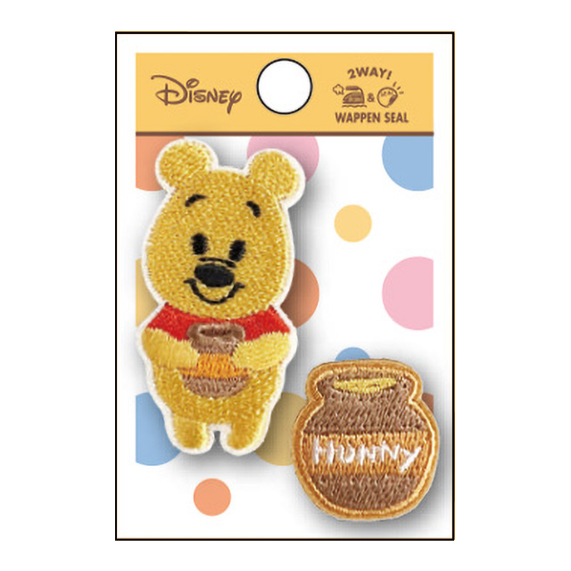 ワッペン くまのプーさん(D01Y2132) 小 プーさんとはちみつ 08Bf99_