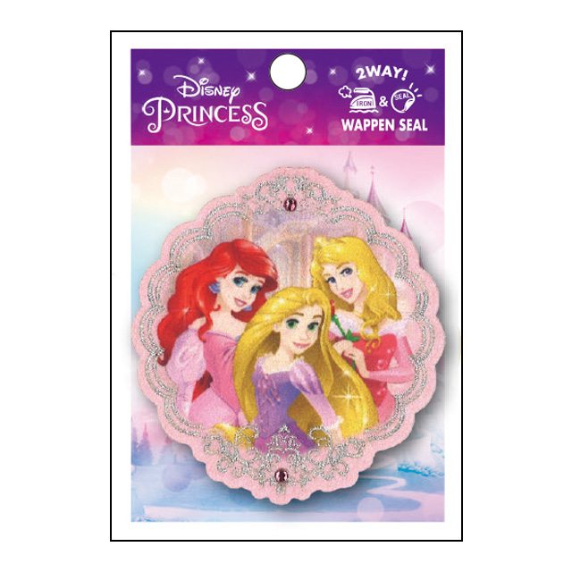 ワッペン Disney プリンセス(D01Y2134) 大 アリエル・ラプンツェル・オーロラ姫 08Bf99_