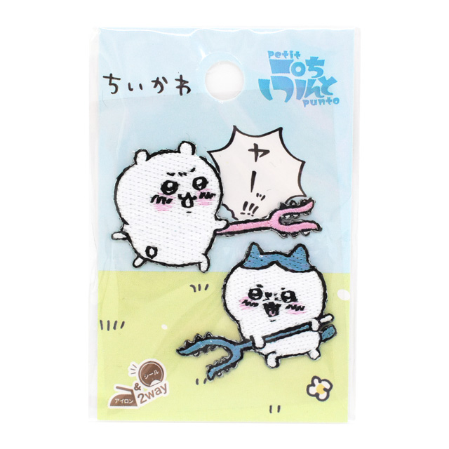 ちいかわ ぷちんと シール&アイロンワッペン(GW-1085) 1A.ヤーッ! 08Zz99_