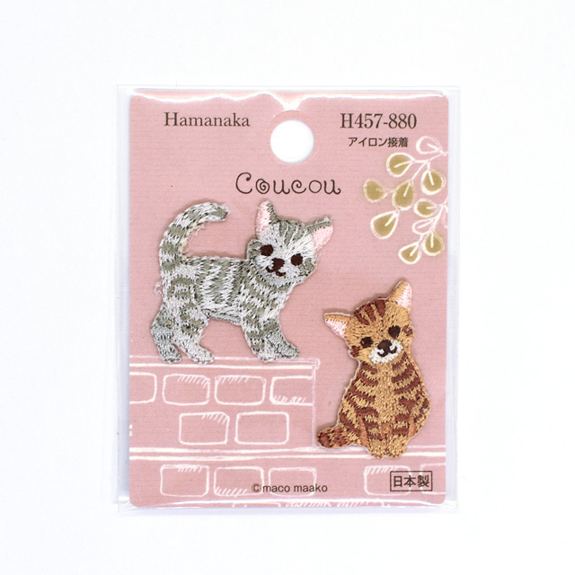 ワッペン ハマナカ Coucou-クークー-（H457-880） ねこ 08Bf99_