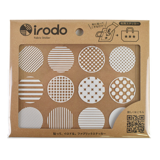 ファブリックステッカー irodo-イロド- パターンドット 90043.ホワイト 08Bf99_