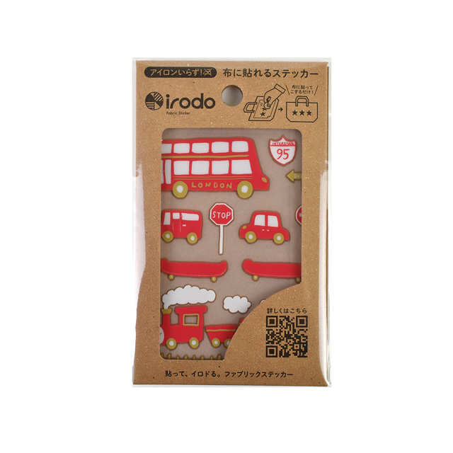 ファブリックステッカー irodo-イロド- ノリモノ 90068.レッド・ゴールド 08Bf99_