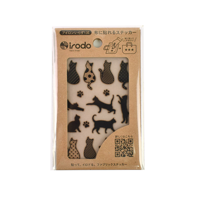 ファブリックステッカー irodo-イロド- キャット 90080.ブラック 99Zz99_