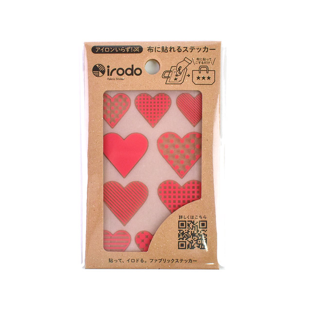 ファブリックステッカー irodo-イロド- パターンハート 90082.レッド 99Zz99_