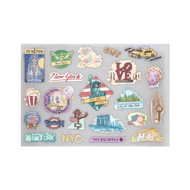 ファブリックステッカー irodo-イロド- ワールドトラベル(90182) NY.ニューヨーク 08Bf99_