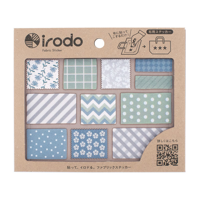 ファブリックステッカー irodo-イロド- パッチワーク（90223） 1GG.グレー・グリーン 08Bf99_