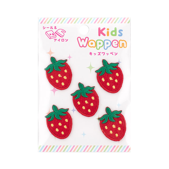 キッズワッペン(KDW-10) いちご 08Bf99_