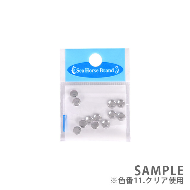 アクリル半球ストーン カットなし丸(LB6818) 5mm 2.オレンジ 12個入 06Af99_