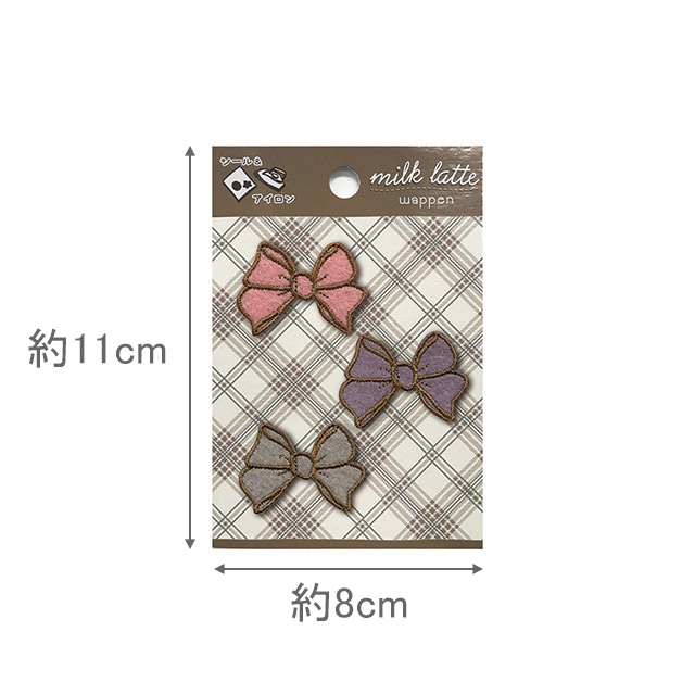 シール&アイロン接着ワッペン milk latte-ミルクラテ- ミルクラテワッペン(MLW-18) リボン 08Bf99_