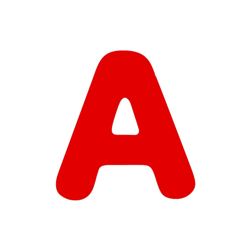 シールタイプワッペン もじシール(E85) A 赤 08Bf99_