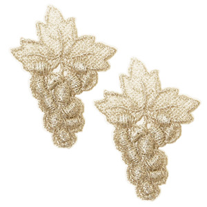 MOKUBA(木馬) メタリックレースモチーフ(PFR6714) 35.シルバー 2個入 07Ac99_