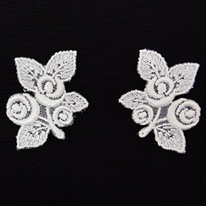 MOKUBA(木馬) レースモチーフ(PFR6947) 白 1ペア入 07Ac99_