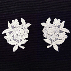 MOKUBA(木馬) レースモチーフ(PFR6949) 白 1ペア入 07Ac99_