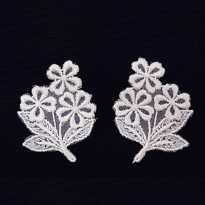 MOKUBA(木馬) レースモチーフ(PFR6951) 白 1ペア入 07Ac99_